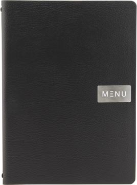 [5284063] Securit protège-menu leather raw, ft a4, noir