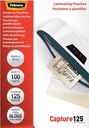Fellowes pochette à plastifier capture125 ft 65 x 95 mm, 250 microns (2 x 125 microns), paquet de 100