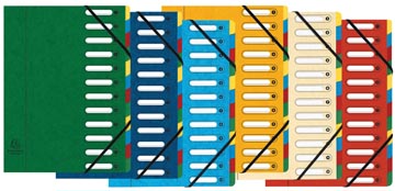 [22210E] Exacompta trieur-classeur harmonika, 12 compartiments    couleurs assorties
