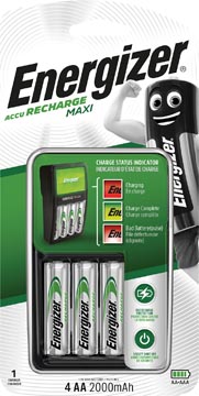 [5353214] Energizer chargeur maxi charger, 4 x aa piles inclus, sous blister