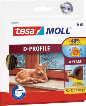 [5393101] Tesa moll classic coupe-vent d-profil, 6 m, brun