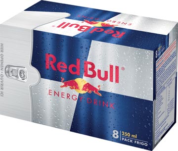 [539641] Red bull boisson énergisante, regular, cannette de 25 cl, paquet de 8 pièces