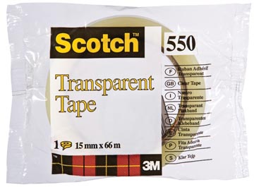[5501566] Scotch ruban adhésif transparent 550, ft 15 mm x 66 m