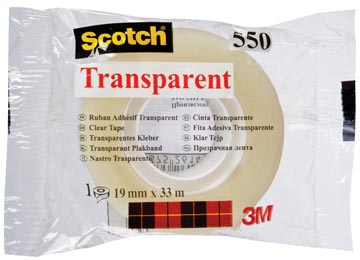 [5501933] Scotch ruban adhésif transparent 550, ft 19 mm x 33 m