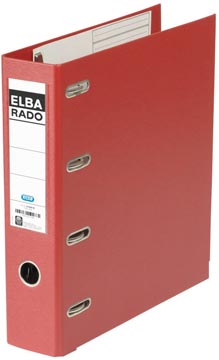 [551850] Elba rado plast classeur avec double mécanique, rouge foncé, dos de 8 cm