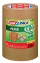 Tesa ruban adhésif ecologique, papier craft, ft 50 mm x 50 m, brun, paquet de 3 pièces