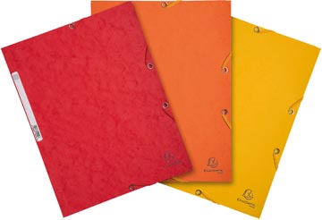 [55575E] Exacompta chemisa à rabats en carton, ft a4, 3 rabats, set de 3 pièces en 3 teintes d'orange (soleil)