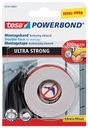 Tesa ruban adhésif powerbond ultra strong, double face, ft 19 mm x 1,5 m, sous blister