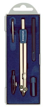 [559 C05] Staedtler compas mars 559 arco coffret 5 pièces: compas avec étui-mines, tire-ligne et pointe