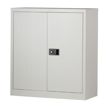 [55E402G] Bisley armoire à portes battantes, ft 100 x 91,4 x 40 cm (h x l x p), 1 tablette, gris