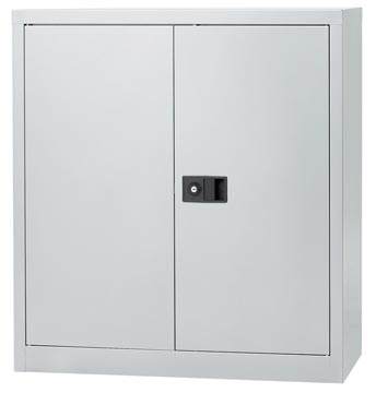[55E402S] Bisley armoire à portes battantes, ft 100 x 91,4 x 40 cm (h x l x p), 1 tablette, argenté