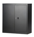 Bisley armoire à portes battantes, ft 100 x 91,4 x 40 cm (h x l x p), 1 tablette, noir
