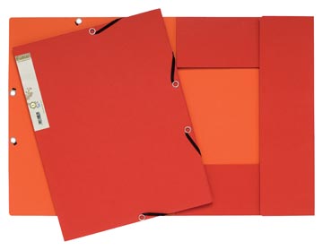 [56985E] Exacompta chemise à rabats et élastiques forever rouge/orange