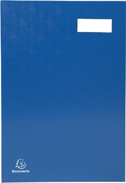 [57022E] Exacompta signataire pour ft 24 x 35 cm, en carton couverte avec pvc, 20 compartiments, bleu