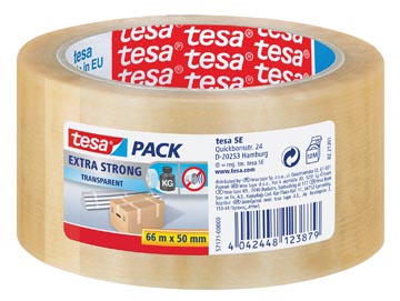 [57171] Tesa ruban adhésif d'emballage extra strong, ft 50 mm x 66 m, pvc, transparent