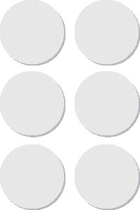 [580032] Apli étiquettes rondes en pochette diamètre 32 mm, blanc, 36 pièces, 6 par feuille (2665)
