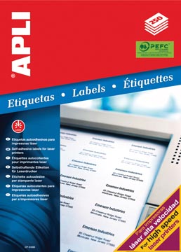 [580876] Apli étiquettes blanches ft 97 x 67,7 mm (l x h), 2.000 pièces, 8 par feuille (2523)