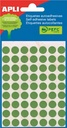 Apli étiquettes rondes en pochette diamètre 10 mm, vert, 315 pièces, 63 par feuille (2054)