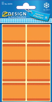 [59370] Avery étiquettes congelation en blister, orange, 40 étiquettes