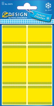 [59373] Avery étiquettes congelation en blister, jaune, 40 étiquettes