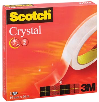 [6001966] Scotch ruban adhésif crystal ft 19 mm x 66 m, boîte de 1 rouleau