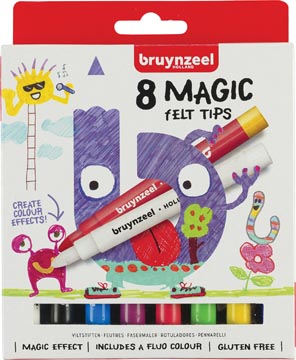 [6012608] Bruynzeel magic feutres de coloriage, étui de 8 pièces