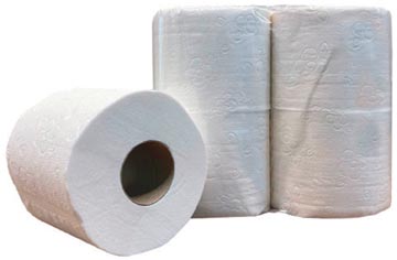 [6014BEW] Papier toilette, 2 plis, 200 feuilles, paquet de 12 x 4 rouleaux
