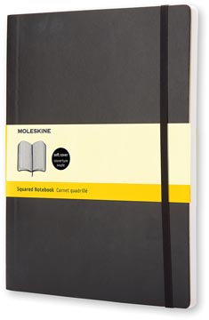 [602831] Moleskine carnet de notes, ft a4, quadrillé, couverture solide, 192 pages, noir