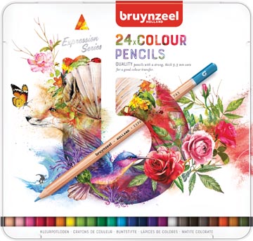[6031224] Bruynzeel crayons de couleur, boîte de 24 pièces