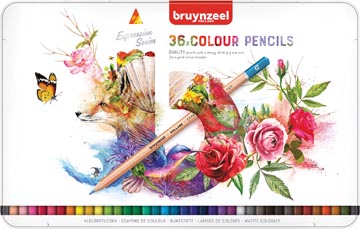 [6031236] Bruynzeel crayons de couleur, boîte de 36 pièces