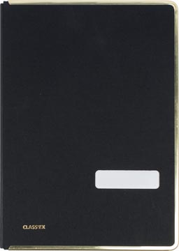 [608-1Z] Class'ex signataire noir, avec bord de protection métallique