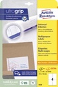 Avery zweckform 6120, étiquettes universelles, ultragrip, blanc, 25+5 feuilles,  105 x 148 mm