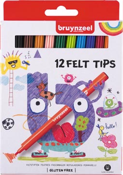 [6121112] Bruynzeel feutres, étui de 12 pièces