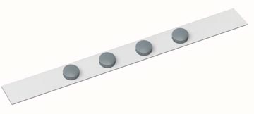 [6207202] Maul bande métallique standard auto-adhésif, ongueur 100x5cm , avec 4 aimants, blanc