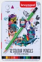 Bruynzeel crayon de couleur, boîte en métal de 12 pièces
