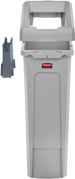 [6239607] Rubbermaid slim jim kit de démarrage station de recyclage, 87 l, gris