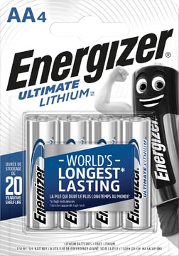 [629611] Energizer piles lithium aa, blister de 4 pièces