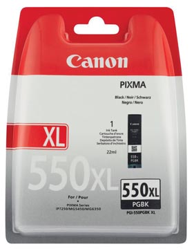 [6431B01] Canon cartouche d'encre pgi-550pgbk-xl, 500 pages, oem 6431b001, noir