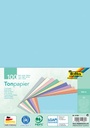 Folia papier à dessin coloré pastel, ft a4, paquet de 100 feuilles en 10 couleurs assorties