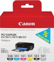 Canon cartouche d'encre pgi-550pgbk+cli-551, oem 6496b005, noir, pigment noir, cyan, magenta, jaune, gris