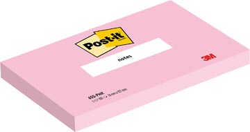 [655PK] Post-it notes, 100 feuilles, ft 76 x 127 mm, rose (flamingo pink)
