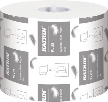 [1399250] Katrin plus papier toilette pour distributeurs, 2 plis, 800 feuilles, paquet de 36 rouleaux
