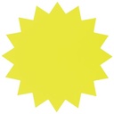 Folia étiquettes en carton fluo 18 cm jaune fluo (étoiles)