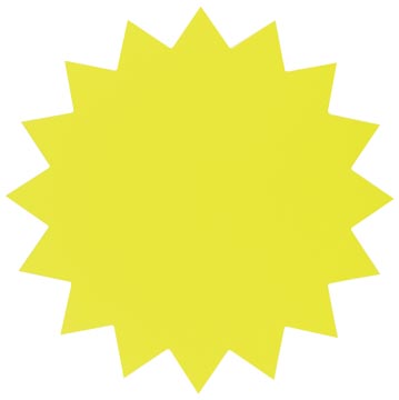[671911] Folia étiquettes en carton fluo 18 cm jaune fluo (étoiles)
