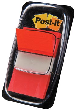 [680-1] Post-it index standard, ft 25,4 x 43,2 mm, dévidoir avec 50 cavaliers, rouge