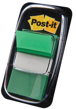 [680-3] Post-it index standard, ft 25,4 x 43,2 mm, dévidoir avec 50 cavaliers, vert
