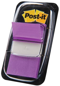 [680-8] Post-it index standard, ft 25,4 x 43,2 mm, dévidoir avec 50 cavaliers, violet