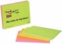 Post-it super sticky meeting notes, 45 feuilles, ft 152 x 203 mm, couleurs assorties, paquet de 4 blocs