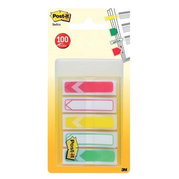 [684TODO] Post-it index  to do flèches, ft 11,9 x 43,2 mm, paquet de 5 x 20