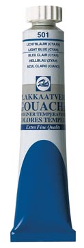 [7-501] Talens gouache extra fine tube de 20 ml, bleu clair (cyan)